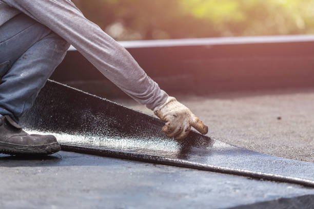 Professional Exterior Waterproofing technician working in Columbus, MN